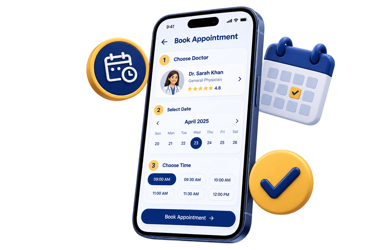 Clinic appointment booking experience